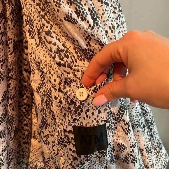 ATM Anthony Thomas Melillo Snake Print Puffer Jacket - Picture 4 of 10